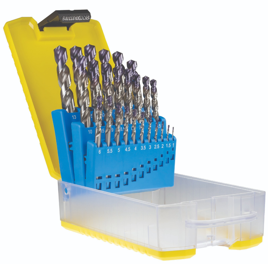 Sutton Drill D109 Sm3 Set 25Pce Jbr Hd Cobalt S/Pt 1.0-13.0X0.5Mm D180SM3 drill set Sutton Tools