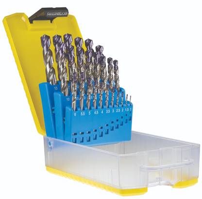 Sutton Drill D109 Sm3 Set 25Pce Jbr Hd Cobalt S/Pt 1.0-13.0X0.5Mm D180SM3 drill set Sutton Tools
