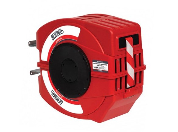 Alemlube Rewinda Caution Danger Barrier Reel Red and White 30m x 48M AR30DBRR Safety Barrier Alemlube