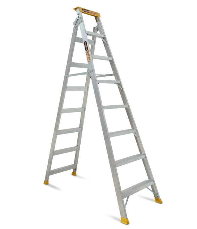 Gorilla Dual Purpose Pro-Lite 8 Step Aluminium Ladder 8-15FT 150kg DM008-PRO Ladder Gorilla Hartman Group