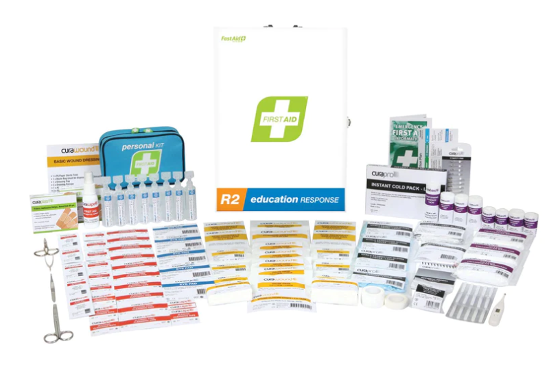 FastAid R2 Education Response First Aid Kit, Metal Wall Mount FAR2L10 ...