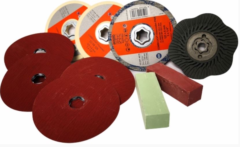 PFERD Combiclick 125mm Polishing Starter Pack 49900029 Grinder Disc Pferd