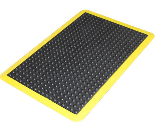 Anti-Fatigue Mat Floor Mat 900 x 1200mm Yellow Border FMR004 Mat Richmond Rolling Solutions