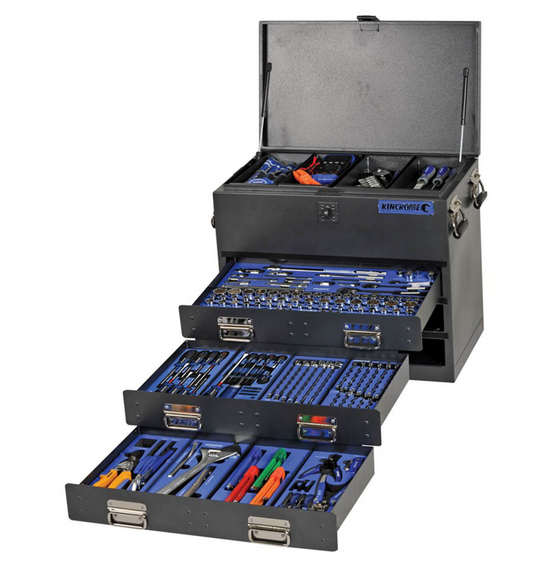 Kincrome Truck Box Tool Kit 280 Piece 3 Drawer 28" Grey K1255 Tool Box Kincrome