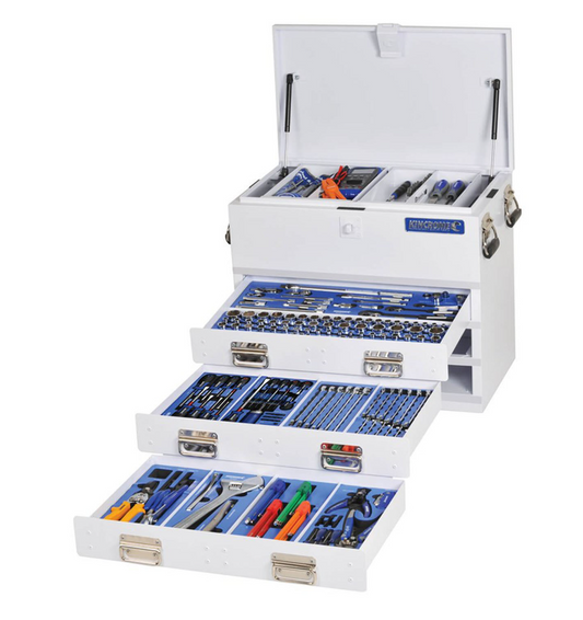 Kincrome Truck Box Tool Kit 280 Piece 3 Drawer 28" K1255W White Tool Box Kincrome