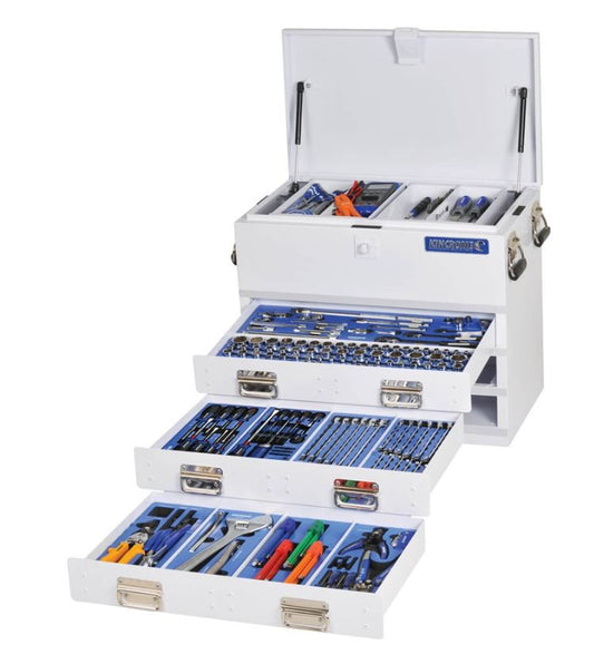 Kincrome White Truck Box Tool Kit 219 Piece 1/4, 3/8 & 1/2" Drive K1258W Toolbox Kincrome