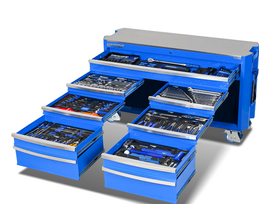 Kincrome CONTOUR Trolley Tool Kit 454 Piece 12 Drawer 60" Blue K1968 Tool Box Kincrome