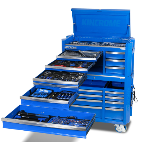 Kincrome CONTOUR Workshop Tool Kit 475 Piece 17 Drawer 42" Blue K1970 Tool Box Kincrome