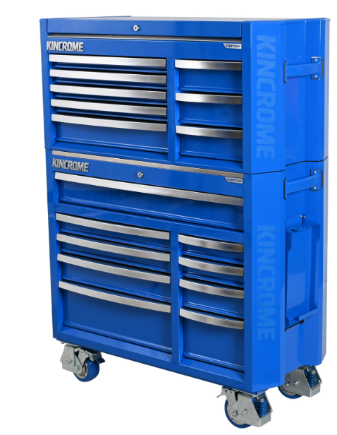 Kincrome CONTOUR Workshop Tool Kit 475 Piece 17 Drawer 42" Blue K1970 Tool Box Kincrome