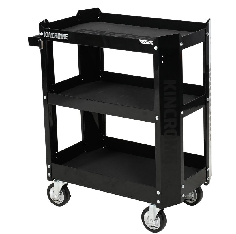 Kincrome CONTOUR Tool Cart 3 Tier 29" Black K72903B Trolley Kincrome