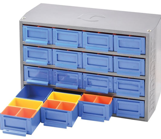 Kincrome Multi Cabinet 16 Drawer / 64 Trays Interlockable K7640 Cabinet Kincrome