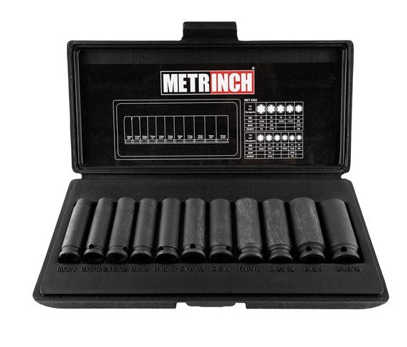 Metrinch Deep Wall Impact Socket Set 3/8