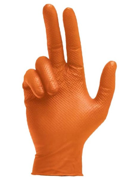 Mack Traction Nitrile Disposable Glove Box of 50 ORANGE Small to 2X Large MKGTRACTI00 Gloves Mack