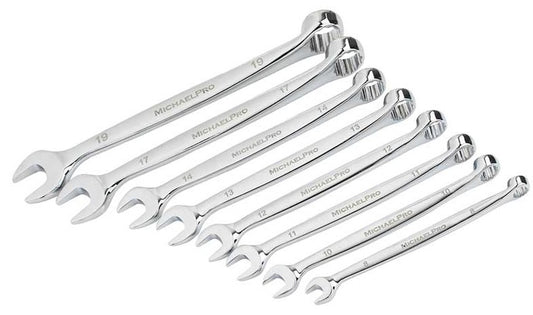 Michael Pro Metric Combination Wrenches 8pce 8, 10, 11, 12, 13, 14, 17, 19 mm MP001015 wrench Michael Pro