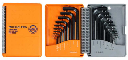Michael Pro Metric & Imperial Short Arm Hex Key Set 20 Piece MP001046 Hex Key Michael Pro