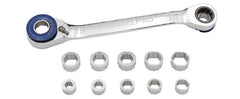 Michael Pro 11-in-1 Ratchet Wrench with Interchangeable Gear Rings 12Pce MP001204