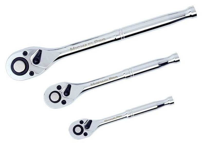 Michael Pro Quick Release Ratchet 3 pce Set 90 tooth MP006009 ratchet Michael Pro