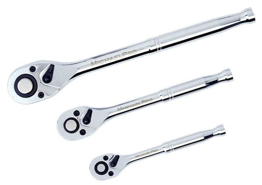Michael Pro Quick Release Ratchet 3 pce Set 90 tooth MP006009 ratchet Michael Pro