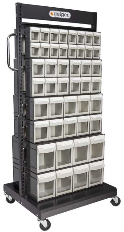 Geiger Double-sided Mobile Pivot Drawer Cart 92 Drawer MSFO4568X2 Drawer Cart Geiger