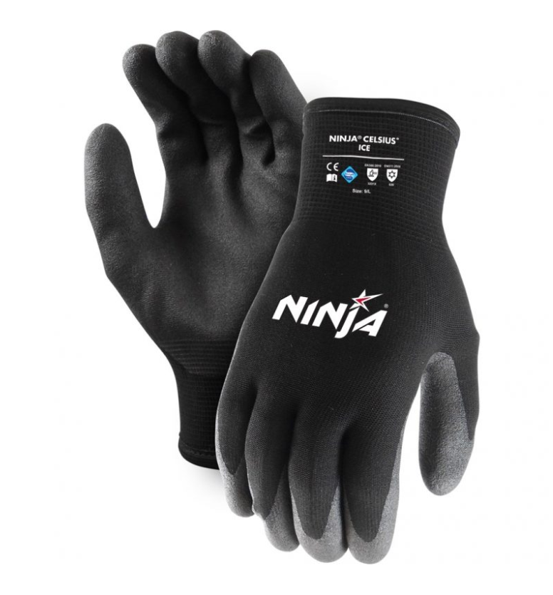 Ninja Glove Celsius Ice Cold Resistant Gloves Sizes Small to 2XL NIICEFRZRBK Gloves Ninja