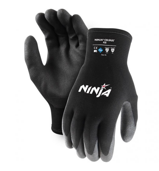 Ninja Glove Celsius Ice Cold Resistant Gloves Sizes Small to 2XL NIICEFRZRBK Gloves Ninja
