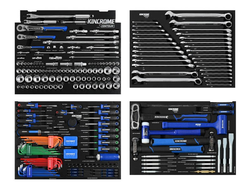 Kincrome CONTOUR Workshop Tool Kit 307 Piece 11 Drawer 29" Black P1821B Tool Box Kincrome