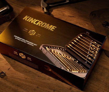Kincrome 50th Anniversary Combination Spanner Set 30Pc Metric/Imperial P3250ANV Spanner Set Kincrome
