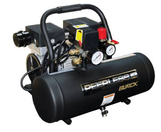Peerless Black 2000 - 1.1Hp Motor 65Lpm @ 100Psi, Max 145Psi 9L Tank Oil-Less Air Compressor PB2000 Compressor Peerless Products