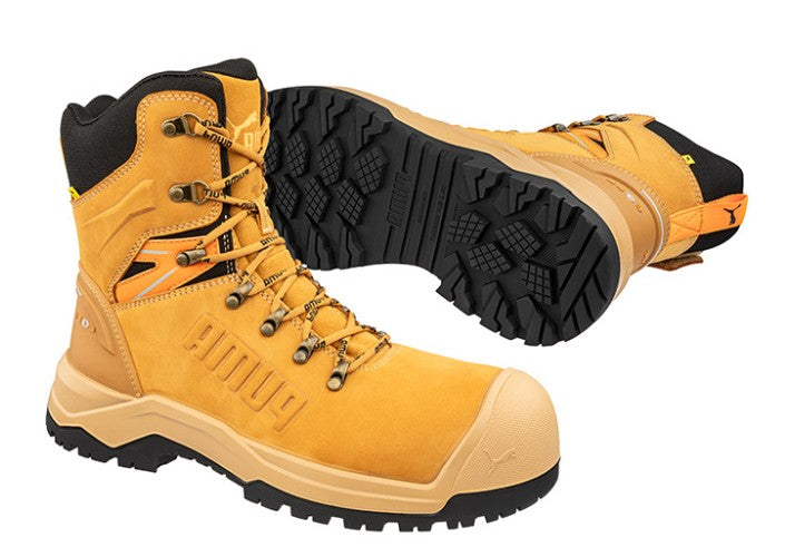 Puma Iron Heavy Duty High Cut 8" Safety Boot Wheat Sizes 6-13 PU632797 Safety Boots Puma