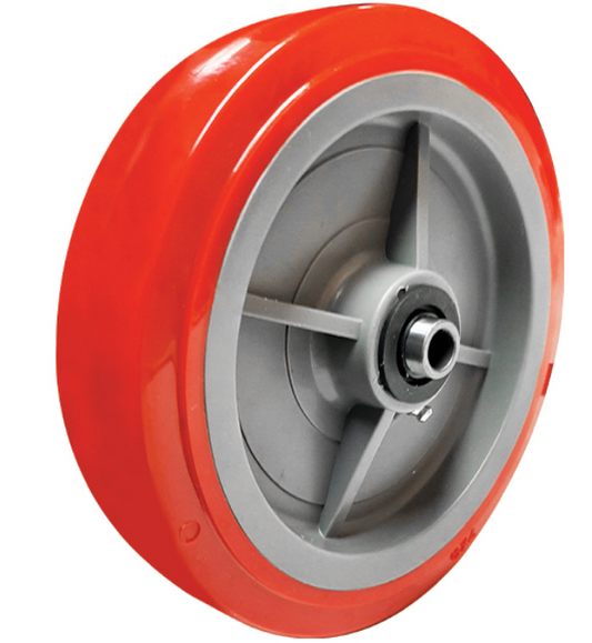 Polyurethane Tyred Nylon Centred Wheel to Suit Scaffold Castors 3/4" Axle Diameter 200mm PU8079-75 Wheel Richmond Rolling Solutions