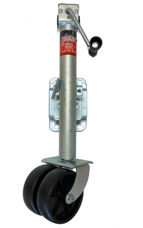 All States Trailer Spares Jockey Wheel Heavy Duty 6inch Dual wheel Bolt On Clamp 680Kg R2110 Jockey Wheel All States Trailer Spares