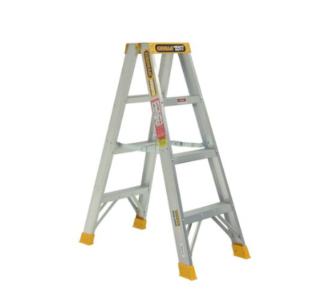 Gorilla Double sided A-frame ladder 1.2m (4ft) Aluminium 180kg Heavy Duty Industrial SM004-HD Ladder Gorilla Hartman Group