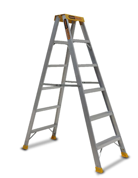 Gorilla PRO Pro-Lite 6 Step Double Sided Aluminium Ladder 6FT 150kg SM006 -PRO Ladder Gorilla Hartman Group