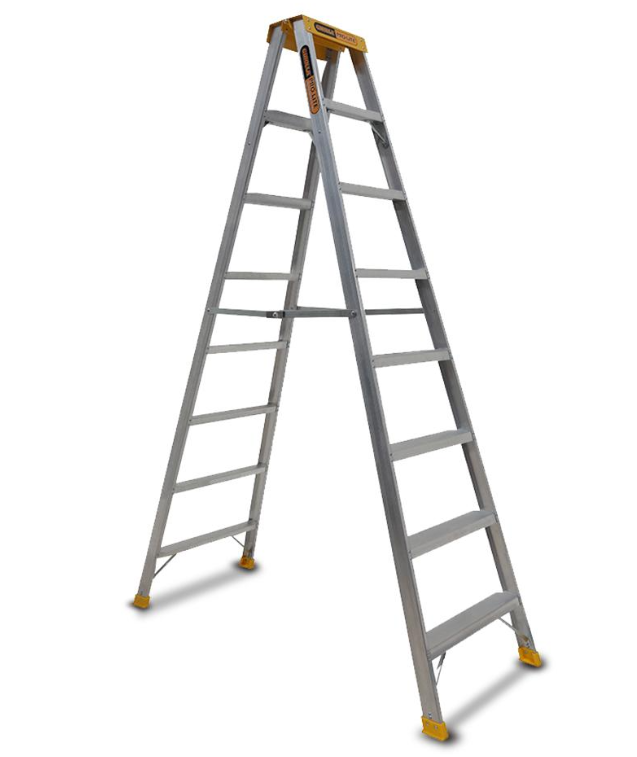 Gorilla PRO Pro-Lite 8 Step Double Sided Aluminium Ladder 8FT 150kg SM008-PRO Ladder Gorilla Hartman Group