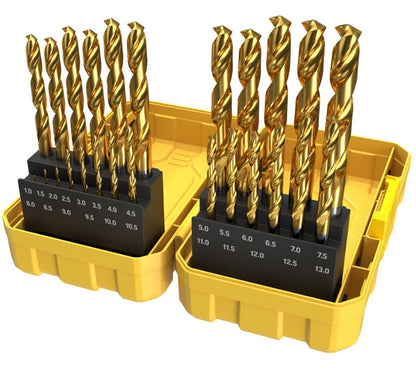Alpha25 Piece  Gold Series Metric Tuffbox Pro Drill Set SM25TP