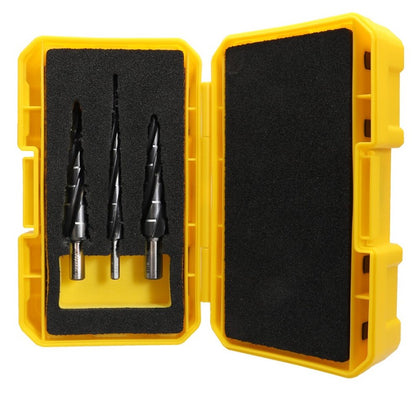 Alpha 3 Piece Onsite Plus Step Cutter Tuffbox Pro Set Bonus Lubricant SM3STDSD-B Drill Step Alpha