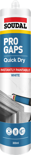 Soudal Pro Gaps Quick Dry White 300ml x 12 174684 Gap Filler Soudal