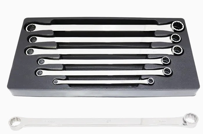 SP Tools Double Box Ring Spanner Set 0° Offset Extra Long - Metric - 6pc SP10036 Spanner Set SP Tools