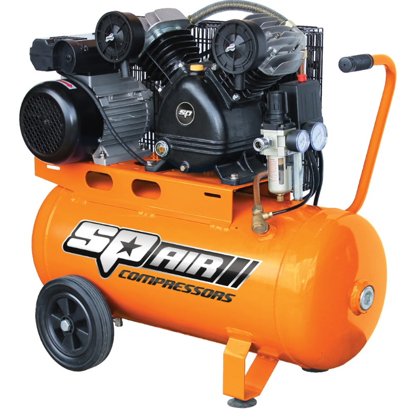 SP Tools Air Compressor - V-Twin Cast Iron Portable - 2.5Hp Belt Drive 60LT SP14 Compressor SP Tools
