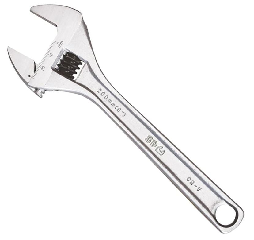 SP Tools Wide Jaw Premium Shifter Adjustable Wrench 375mm Chrome SP18077 wrench SP Tools