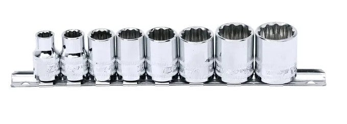 SP Tools 1/4"Dr Socket Rail Set Metric Only 12pt 4mm to 13mm 10pc SP20130 socket rail SP Tools