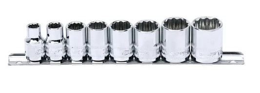 SP Tools 1/4"Dr Socket Rail Set Metric Only 12pt 4mm to 13mm 10pc SP20130 socket rail SP Tools