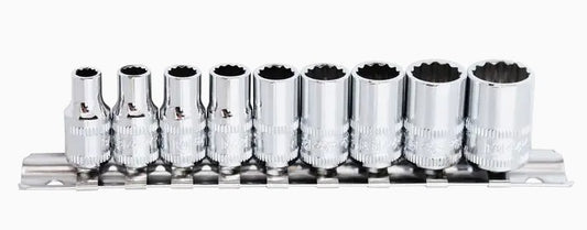 SP Tools 1/4"Dr Socket Rail Set SAE Only 12pt 3/16 to 1/2" 9pc SP20131 socket rail SP Tools