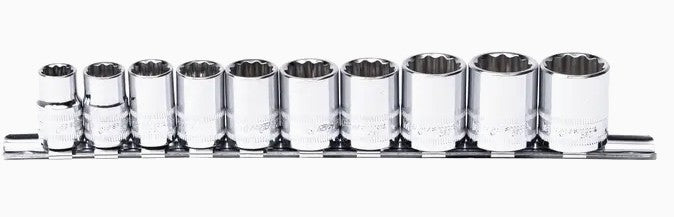 SP Tools 3/8"Dr Socket Rail Set Metric Only 12pt 10mm-19mm 10pc SP20230 socket rail SP Tools