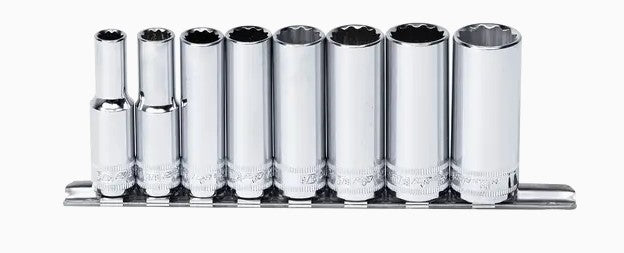 SP Tools 3/8"Dr Socket Rail Set Deep SAE Only 12pt 5/16 to 3/4" 8pc SP20241 socket rail SP Tools