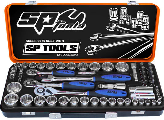 SP Tools 1/4"DR, 3/8"DR & 1/2"DR SOCKET SET 12PT METRIC/SAE 59PC SP20280 Socket Set SP Tools