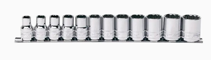 SP Tools 1/2"Dr Socket Rail Set Metric Only 12pt 10mm to 24mm 12pc SP20330 socket rail SP Tools