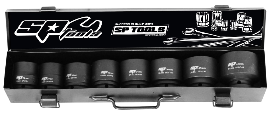SP Tools 3/4"Dr Impact Socket Set - 6pt Metric 8pc SP20410 Socket Set SP Tools