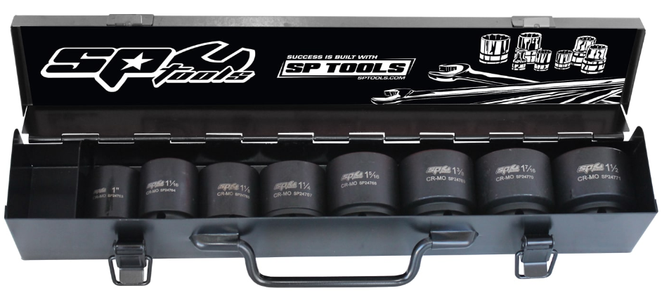 SP Tools 3/4"Dr Impact Socket Set - 6pt SAE - 8pc SP20415 Socket Set SP Tools