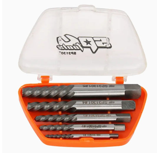 SP Tools Screw Extractor Set Spiral Type 5pc SP31301 Screw Extractor SP Tools